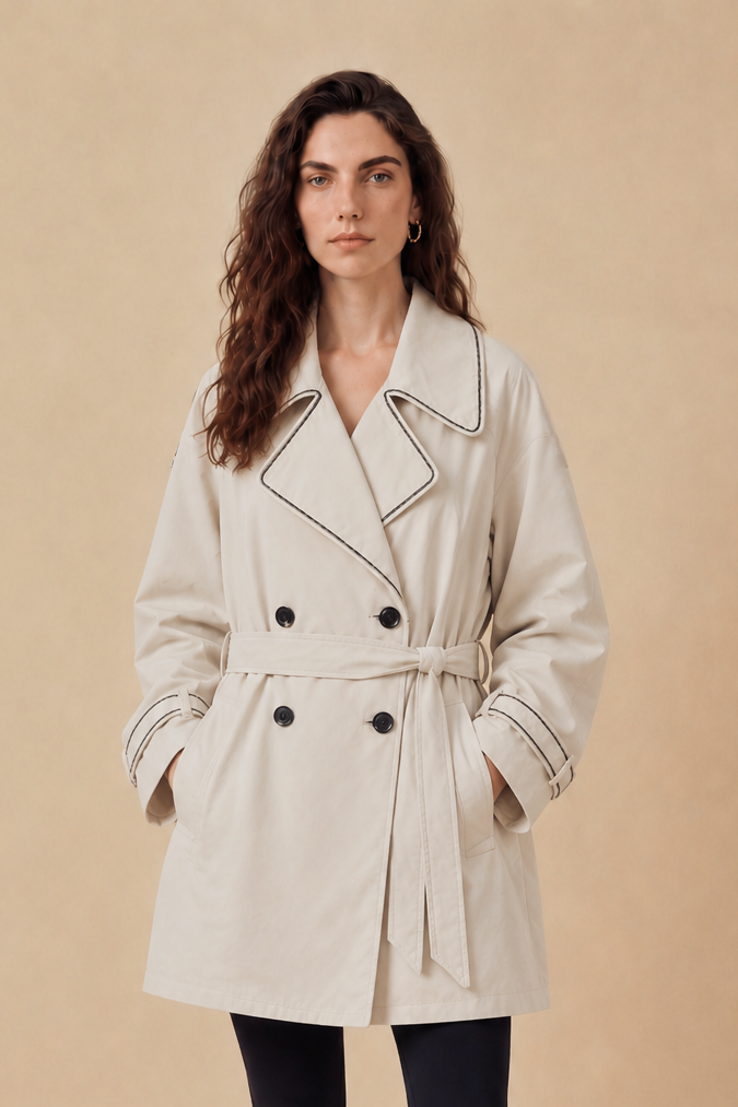 TRENCH COAT AMARÍLLIS BEGE – Nay Sunsetwear