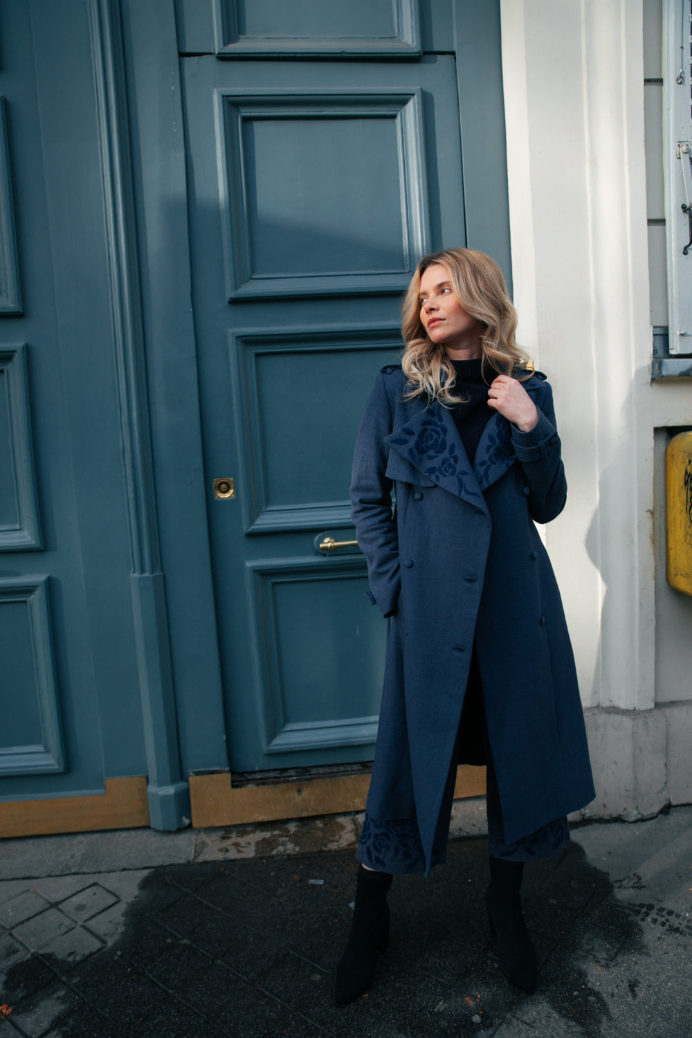 2026SS L'Appartement TRENCH CAPE ネイビー TRENCH COAT LORETTA- AZUL – Nay Sunsetwear