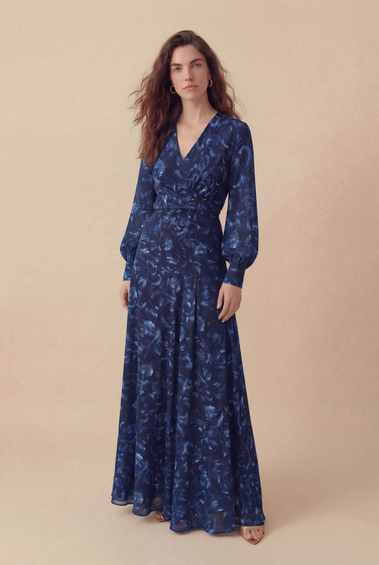 VESTIDO PINCELADAS AZUL