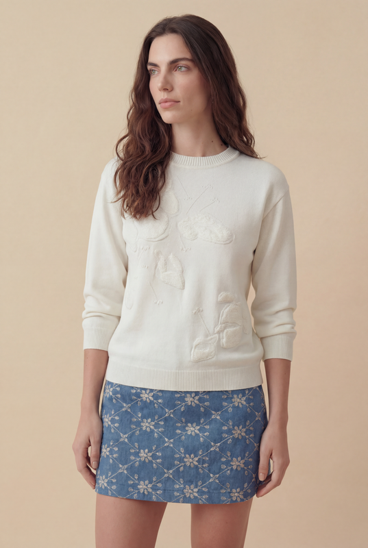 BLUSA DE TRICOT HORTÊNCIA OFF