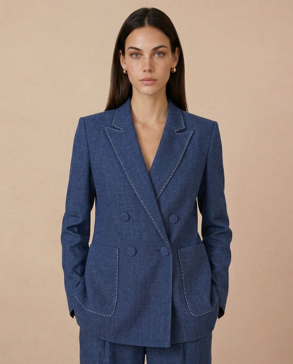 BLAZER MOLDURA AZUL MARINHO