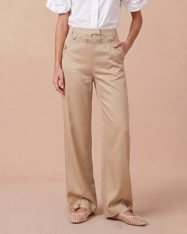 CALÇA TRAÇO CAQUI