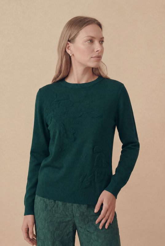 BLUSA DE TRICOT HORTÊNCIA VERDE