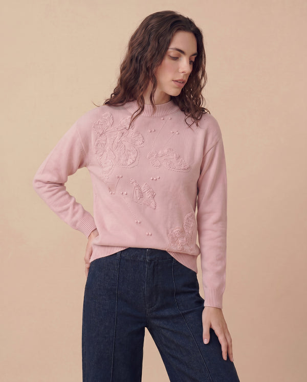 BLUSA DE TRICOT HORTÊNCIA ROSA