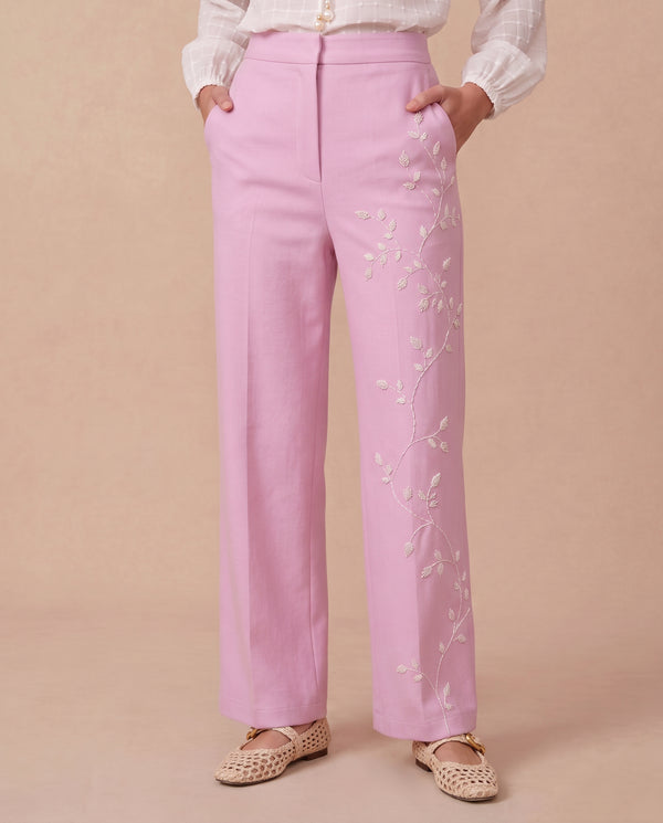 CALÇA SILHUETA ROSA