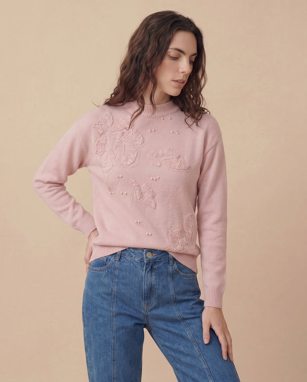 BLUSA DE TRICOT HORTÊNCIA ROSA