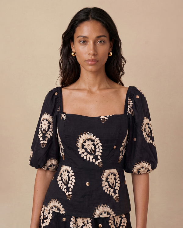 BLUSA ARABESQUE PRETO