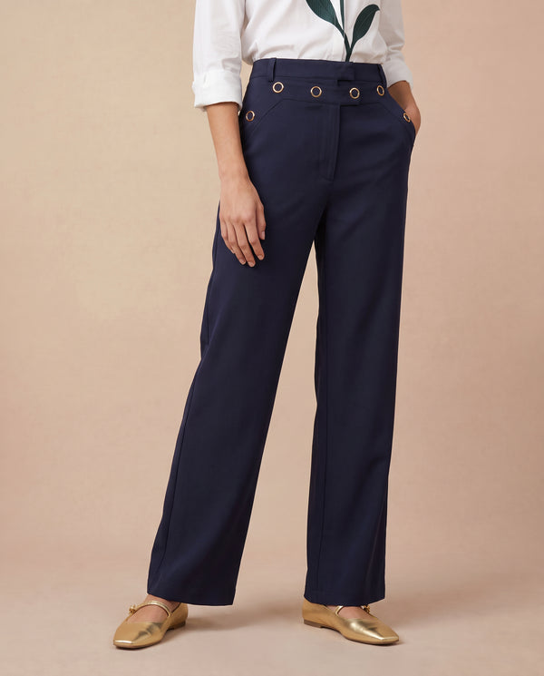 CALÇA TRAÇO AZUL MARINHO